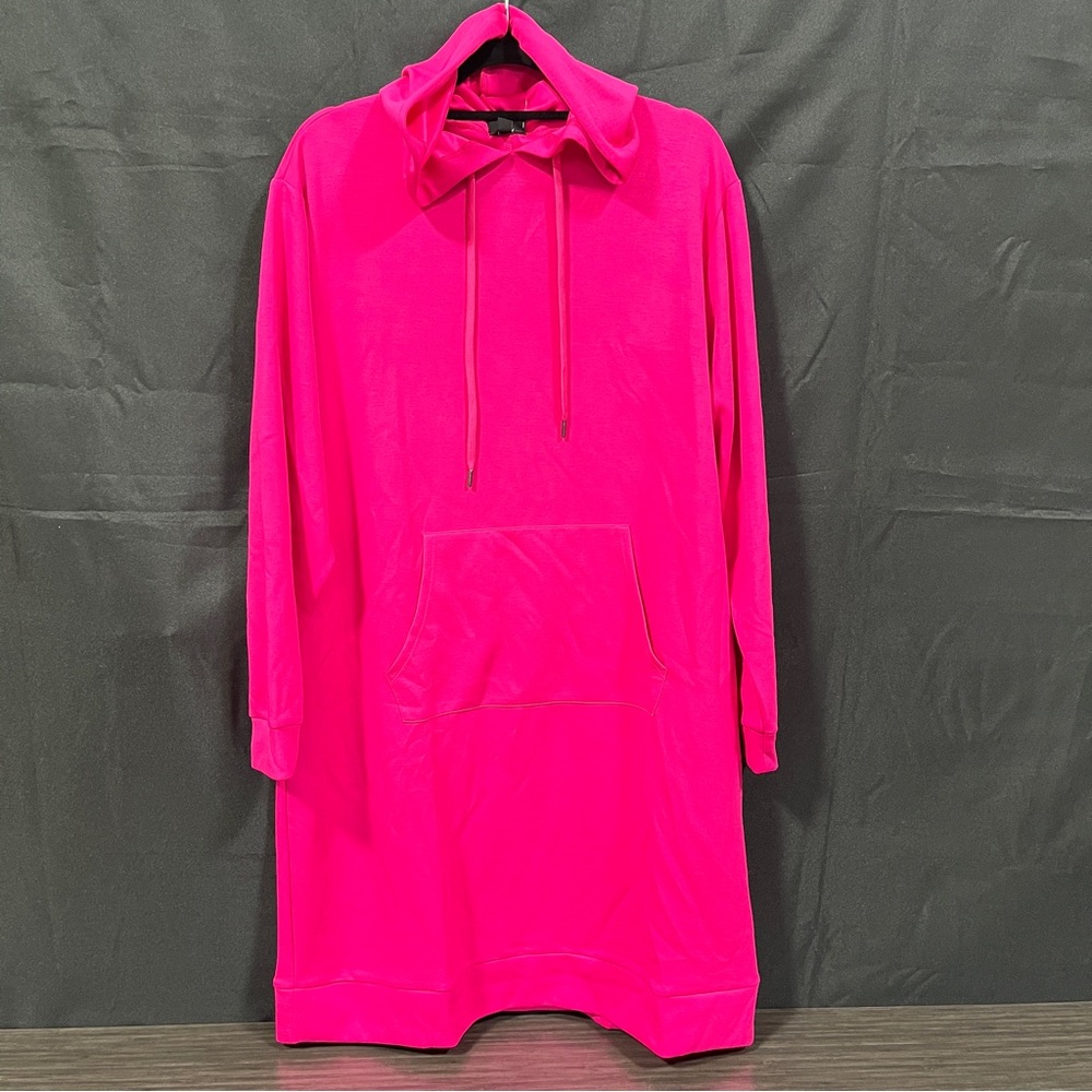 TORRID Sz 1 Pink Hooded Sweatshirt Dress NWT
